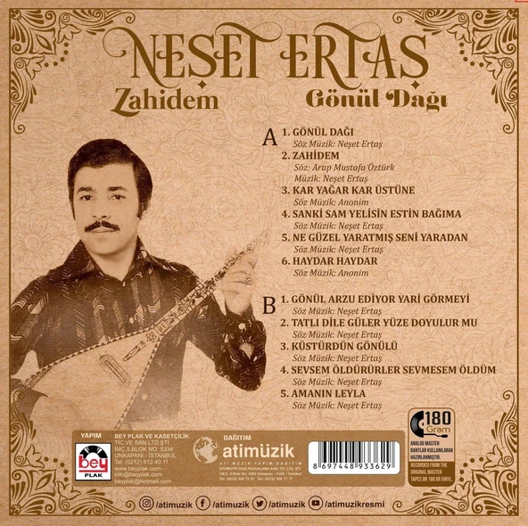 Neşet Ertaş Zahidem / Gönül Dağı - Plak - Resim 2