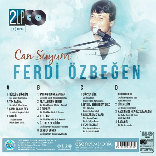 Ferdi Özbeğen Can Suyum / 2 Plak - Resim 2
