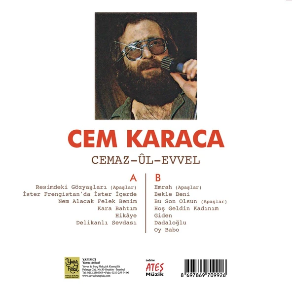 Cem Karaca Cemaz Ül Evvel - Plak - Resim 2