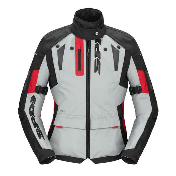 Spıdı Crossmaster Lady H2Out Motosiklet Montu Gri Kırmızı ürün görseli 1