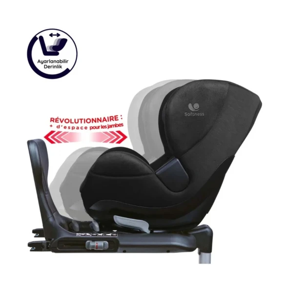 Renolux Gaia I-Size Softness Isofix 0-18 Kg Oto Koltuğu Siyah  Siyah 0-4 Yaş ürün görseli 1