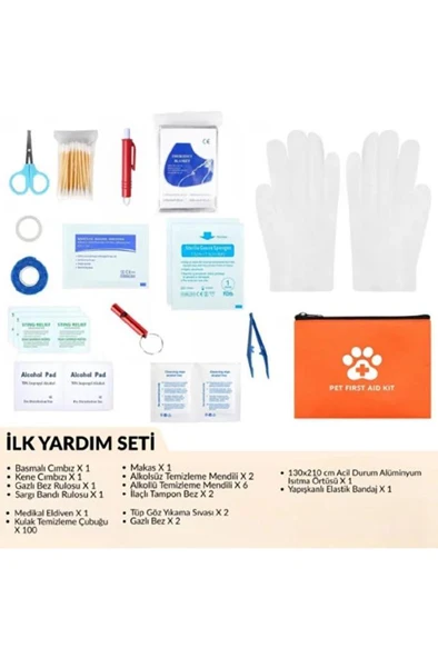 Kedi Köpek İlk Yardım Seti Pet Ecza Çanta Acil Tıbbi Tedavi Müdahale Yürüyüş Tatil Kamp Çantası ürün görseli 1