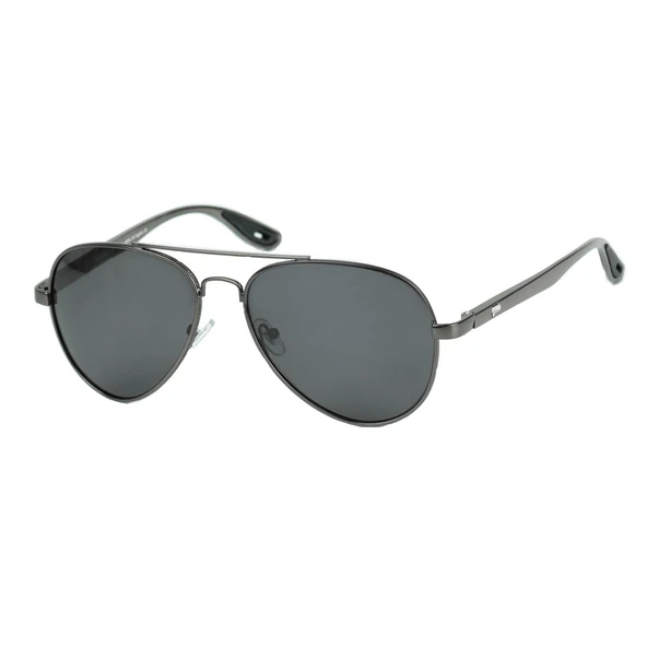 Di Caprio DC4014GUN Metalik Gri Füme Premium Çerçeve Damla Model Aviator Polarize Camlı Erkek Güneş Gözlüğü ürün görseli 1