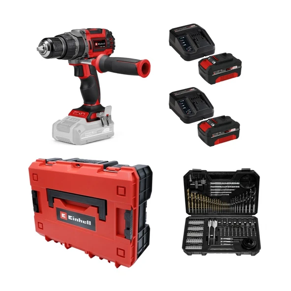 Einhell Tp-Cd 18/60 Li-I Bl Solo Akülü Vidalama + 2 x 4 Ah Akü ve 103 Parça Uç Seti (Çanta Dahil) ürün görseli 1