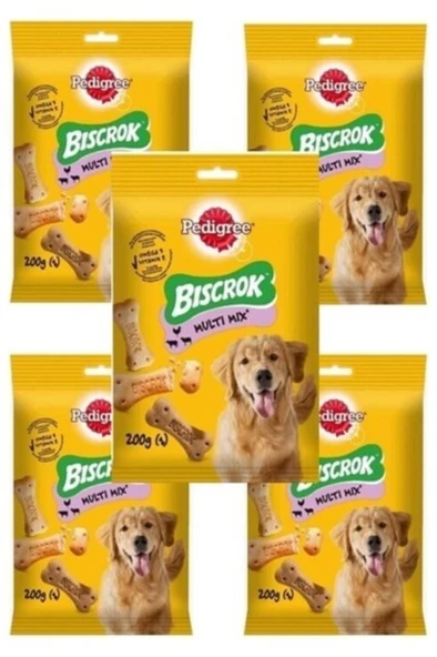 Pedigre Biscrok Multi Mix 200gr X 5 Paket Köpek Ödül Bisküvi Köpek Ödül Maması ürün görseli 1