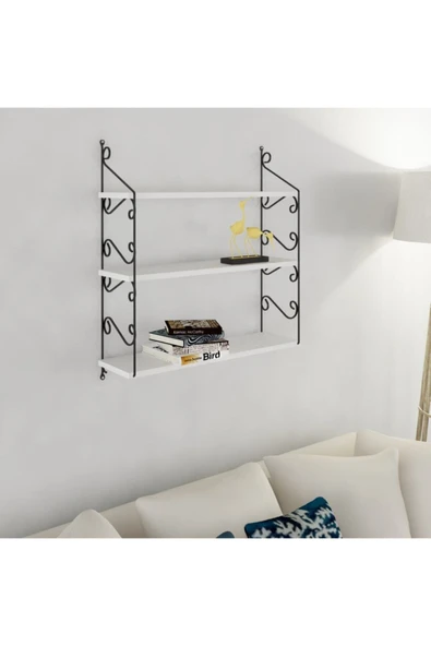 Decormet Seramoni Raf Seti 3 Raflı 200*720 Beyaz ürün görseli 1