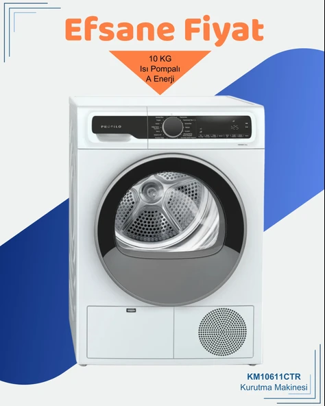 Profilo KM10611CTR 10 kg Çamaşır Kurutma Makinesi ürün görseli 1