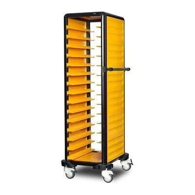 Gastrolley 150 Tekli Servis Tepsi Arabası, 2 Yanı Kapalı, 57x71x174 cm ürün görseli 1