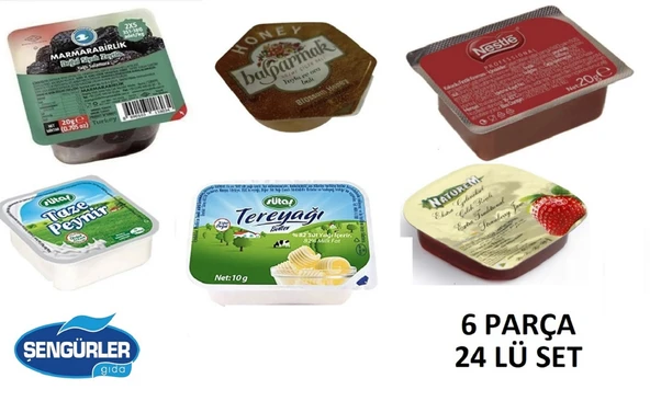 KAHVALTILIK PİKNİK SET 6 ÇEŞİT (24 LÜ SET) ürün görseli 1