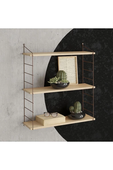 Decormet Armoni Raf Seti 3 Raflı 200*720 Safir Meşe - Malibu ürün görseli 1