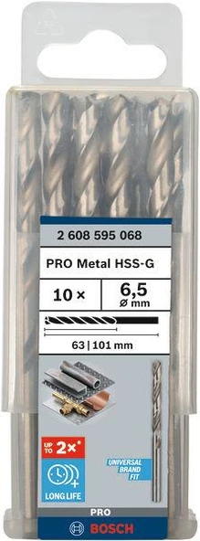 HSS-G Metal Matkap Ucu 6,5*101 mm 10lu ürün görseli 1
