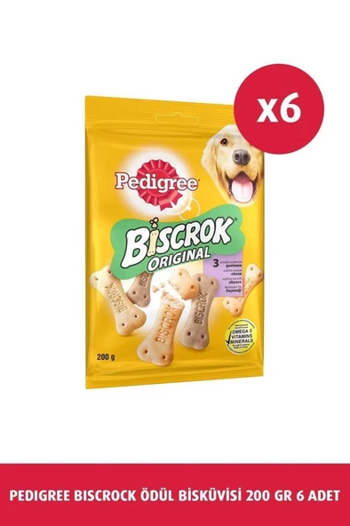 Pedigree Biscrock Köpek Ödül Bisküvisi 200 G 6x ürün görseli 1