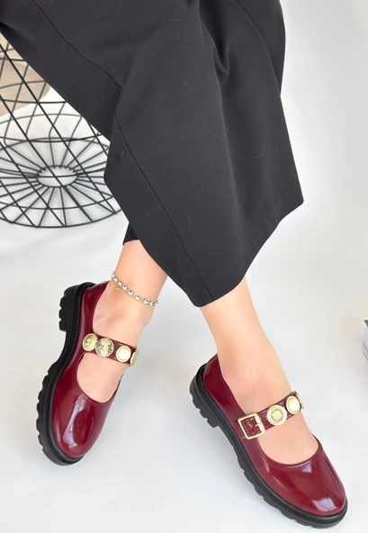 Okira Bordo Rugan Oxford Ayakkabı ürün görseli 1