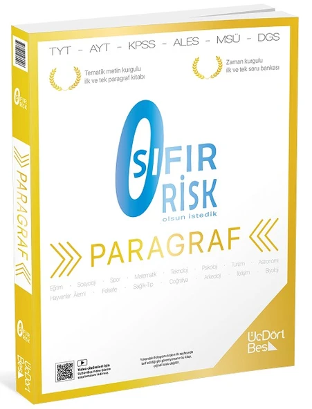 ÜçDörtBeş Yayınları Paragraf Sıfır Risk ürün görseli 1