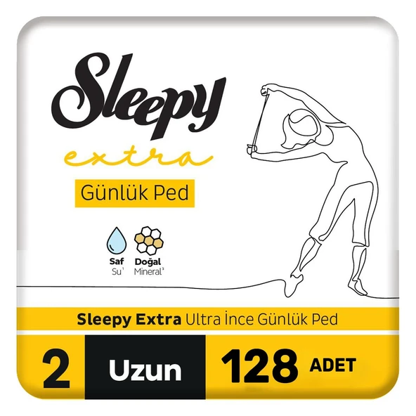 Sleepy Extra Ultra İnce Günlük Ped Uzun 4 x 32 Ped ürün görseli 1
