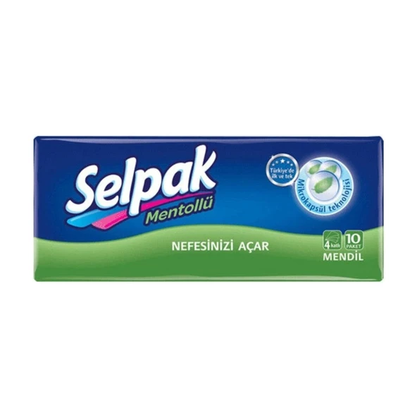 Selpak Mentollü Mendil 10 x 10 Paket (100 Adet) ürün görseli 1