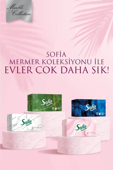 SOFİA Kutu Mendil 4x100'lü - Resim 5