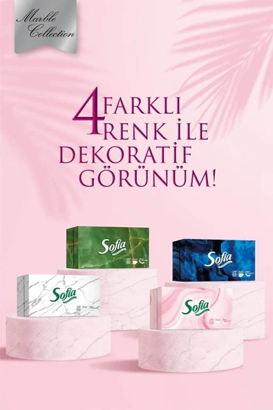 SOFİA Kutu Mendil 4x100'lü - Resim 4