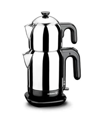 Korkmaz Demtez Inox/Siyah Elektrikli Çaydanlık 1.6 lt A369 ürün görseli 1