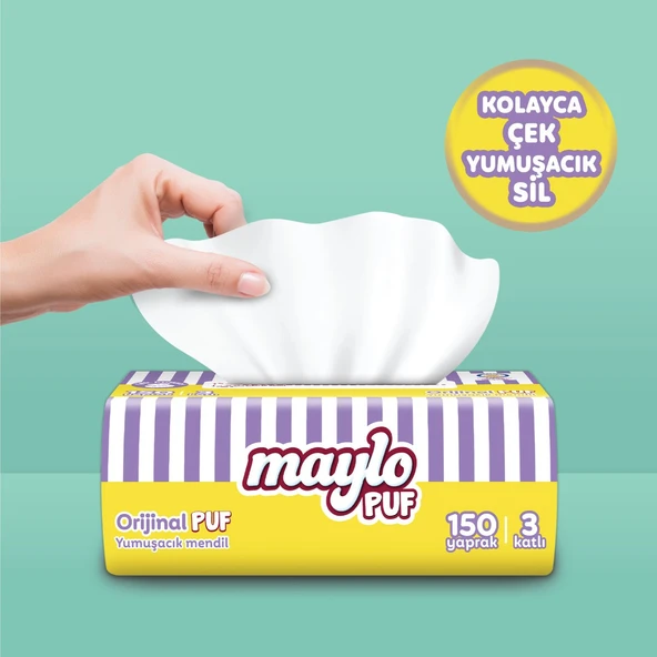 Maylo Puf Mendil 150'li Tek Paket - Resim 4