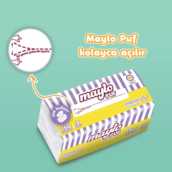 Maylo Puf Mendil 150'li Tek Paket - Resim 6