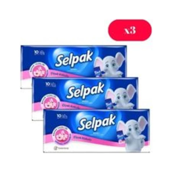 Selpak Mendil Çiçek Kokulu 10' Lu X3 Adet ürün görseli 1