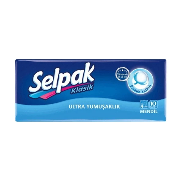 Selpak Klasik Mendil 4 Katlı 10X10 Paket (100 Adet) ürün görseli 1