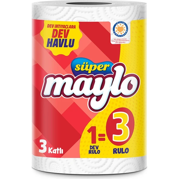 Maylo Süper Dev Havlu 1=3 Rulo ürün görseli 1