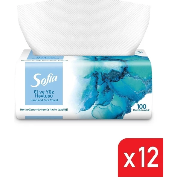 Sofia Tek Kullanımlık El Yüz Havlusu 100 Lü 501268 (12 Paket) ürün görseli 1