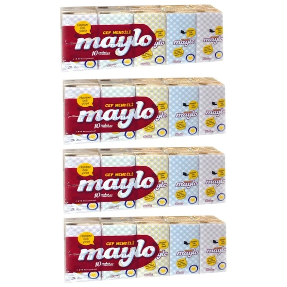 Maylo Cep Mendili 10'lu Paket x 4'lü ürün görseli 1