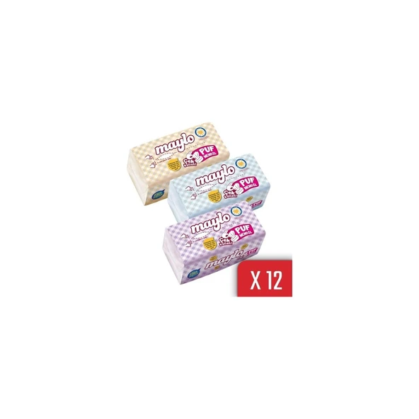Maylo Puf Mendil Kış Serisi 150 Yaprak 12'li Paket ürün görseli 1