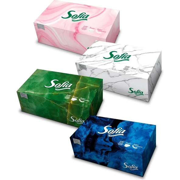 Sofia Kutu Mendil 100 Yaprak 4 Paket ürün görseli 1