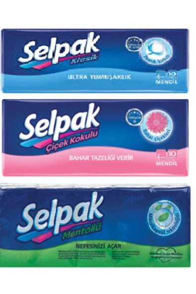 SELPAK Kağıt Mendil Set 1x3 ürün görseli 1