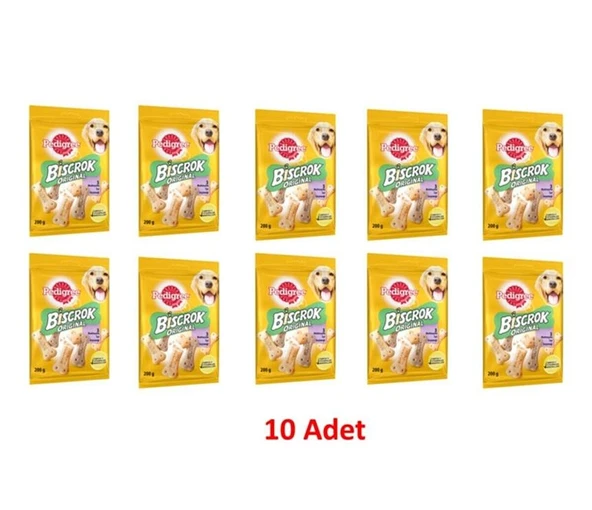 Pedigree Biscrok Köpek Ödül Bisküvisi 10 X 200 gr ürün görseli 1