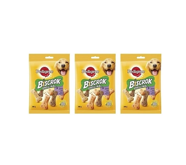 Pedigree Biscrok Bisküvi Köpek Ödül Maması 200 gr x 3 Adet ürün görseli 1