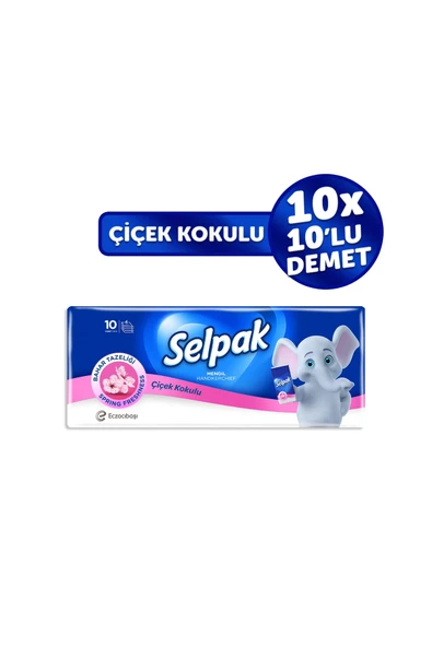 SELPAK ® Çiçek Kokulu Mendil 100'lü (10*10) ürün görseli 1