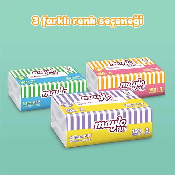 Maylo Puf Mendil 150'li Tek Paket - Resim 3