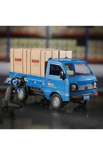 STOREMAX Uzaktan Kumandalı Sesli Işıklı Şarjlı Buhar Atan Kapıları Açılan Rc Kamyonet Yük Taşıma ürün görseli 1