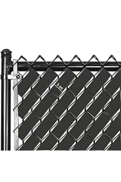 AyrStore Örgü Tel Koruma, Kapatma, Gizlilik Bantları, Pvc Çit Şeridi (50 metre) (5cm, Antrasit) ürün görseli 1