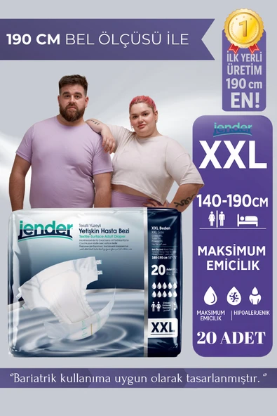 Jender Bel Bantlı Hasta Bezi XXL 20'li ürün görseli 1