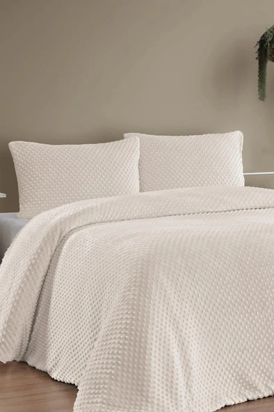 Merinos Velora Tomurcuk Çift Kişilik Comforter Set Bej ürün görseli 1