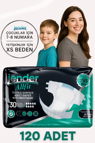 Jender Bel Bantlı Hasta Bezi XS 30'lu x 4 adet ürün görseli 1