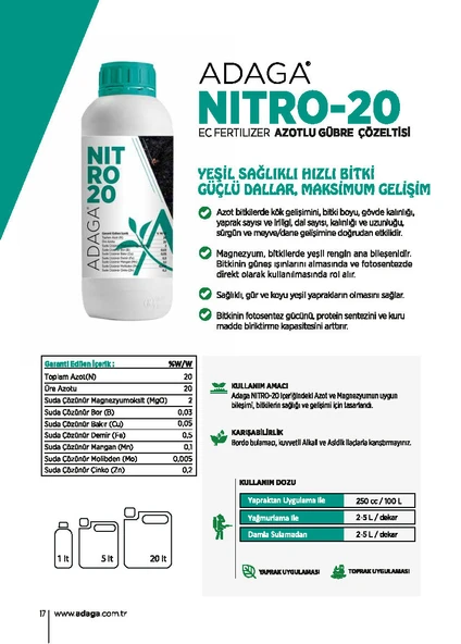 ADAGA  Nıtro-20 - 5 Litre - Resim 2