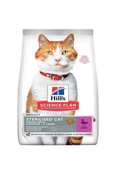 Hill's Young Sterilised Ördekli Kısırlaştırılmış Kedi Maması 3 Kg - Tp739007 ürün görseli 1