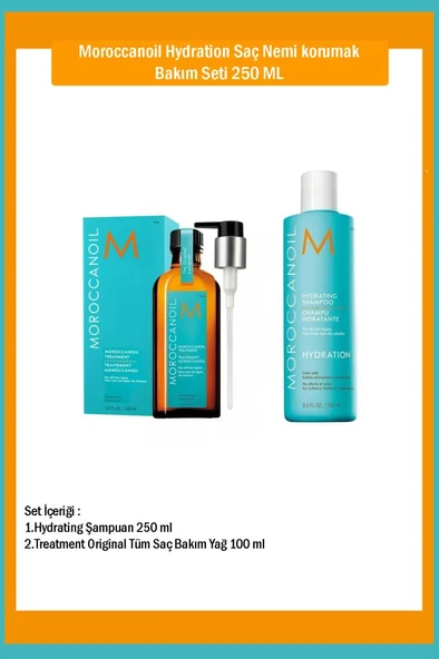 Moroccanoil Hydration Saç Nemi Korumak Bakım Seti 250 ml ürün görseli 1