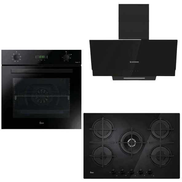 Hoover XL Siyah Ankastre Set ( HO3158B -HVG7PB/TK- Hdg9c2gbtk ) ürün görseli 1