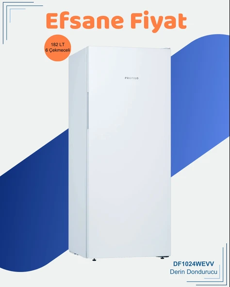 Profilo DF1024WEVV 6 Çekmeceli Dikey Derin Dondurucu ürün görseli 1