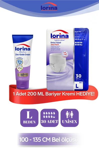 Lorina Emici Külot Hasta Bezi Large 30 Adet ürün görseli 1