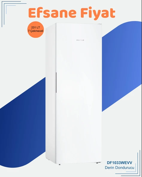 Profilo DF1033WEVV 7 Çekmeceli Dikey Derin Dondurucu ürün görseli 1