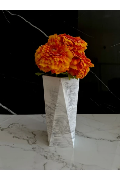 Betonmall Beton Çiçek Vazosu El Yapımı Dekoratif Geometrik Saksı ürün görseli 1